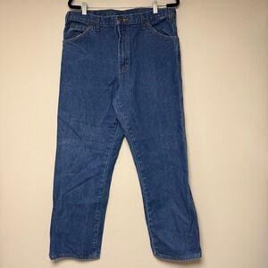 Dickies Men's Regular Fit Straight Leg Denim Jeans Blue Workwear 36x30 carpenter